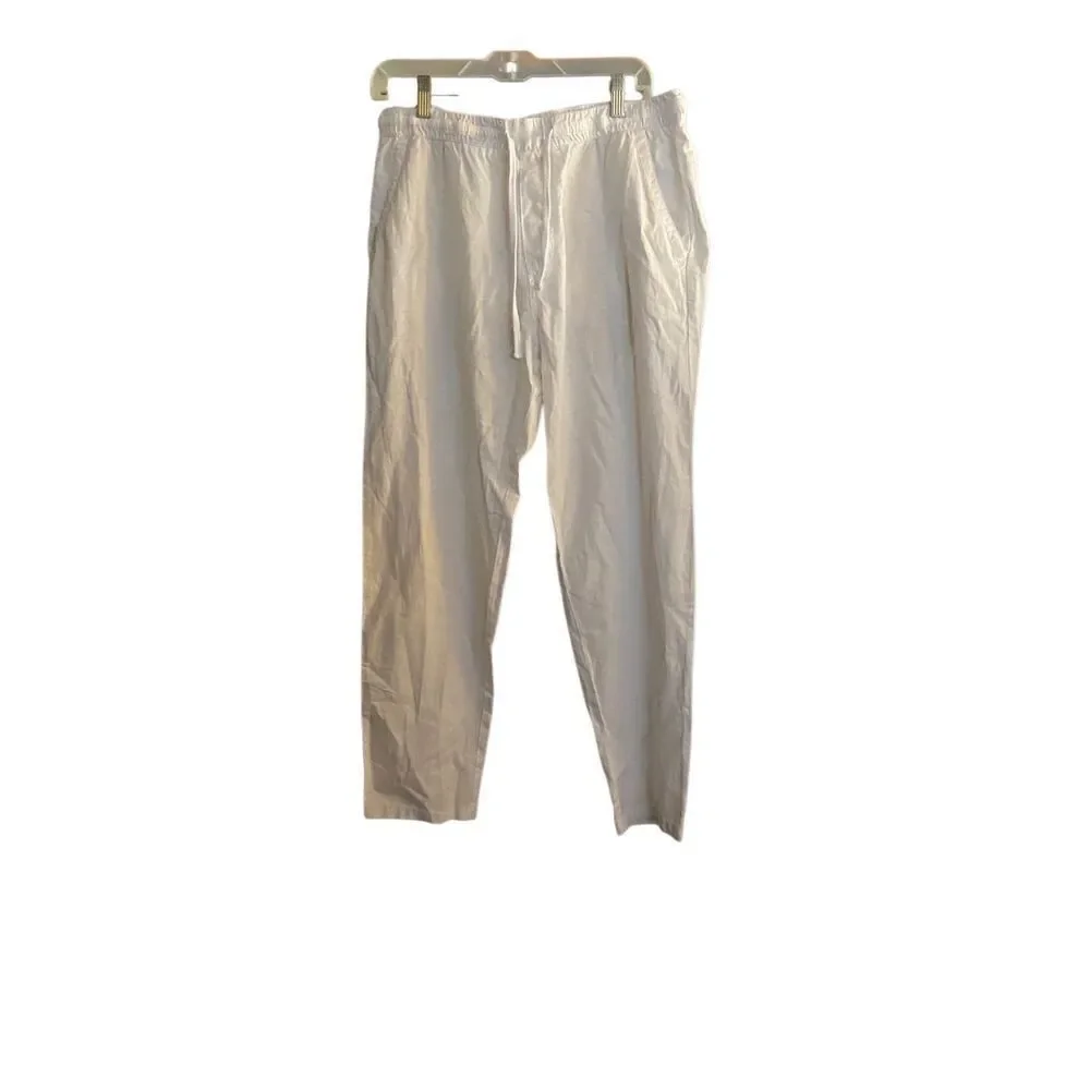 Zara NWT, women’s white relaxed, fit pants size large